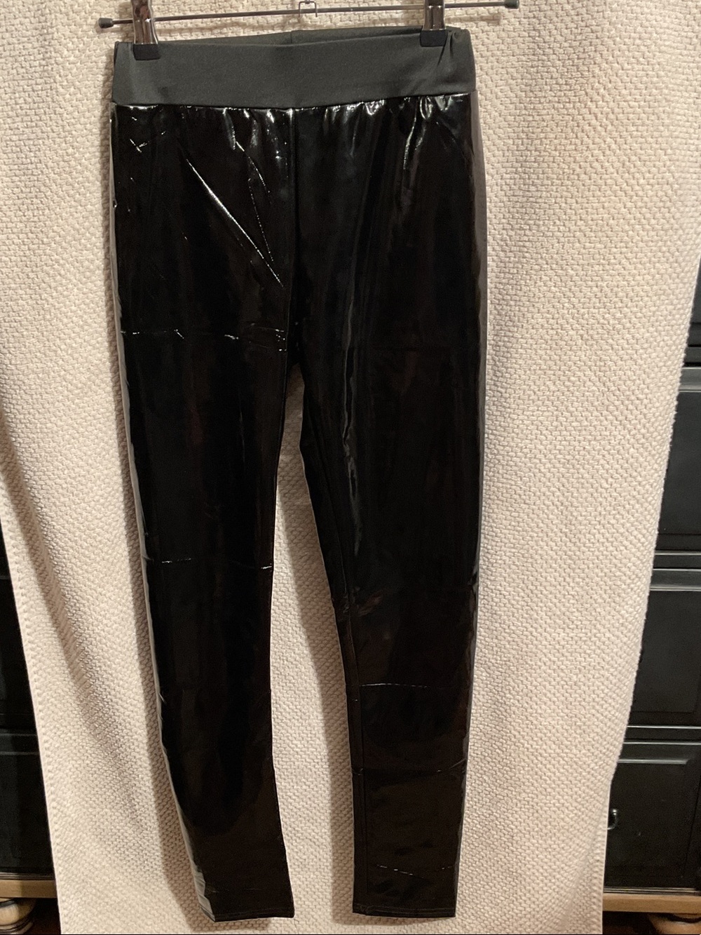 Men's Black Shiny Stretch Pants